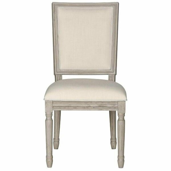 Safavieh Buchanan Rect Side Chair- Light Beige - 38.3 x 19 x 19 in. FOX6229H-SET2